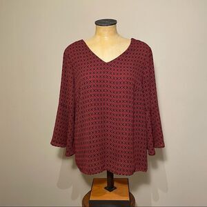Cleo Bell Sleeve Top Size Petites Large